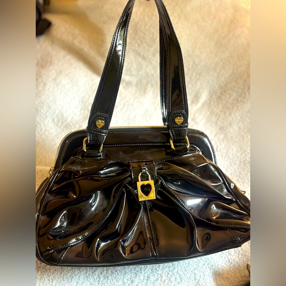 Betsey Johnson Black Bow Purse